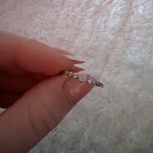 Elegant Silver Diamond Ring